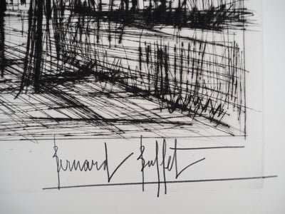 Bernard BUFFET : L'allée à Saint-Julien, Gravure originale (photo de détail 2) - Crédit photo : Galerie Art.Paris