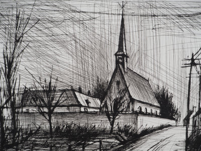 Bernard BUFFET : Villeneuve Saint-Georges, Gravure originale (photo de détail 5) - Crédit photo : Galerie Art.Paris