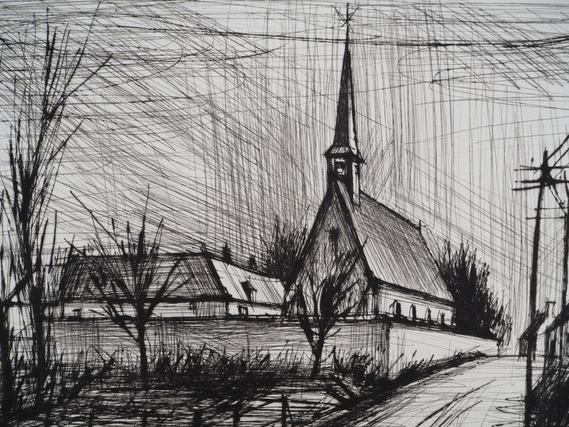 Bernard BUFFET : Villeneuve Saint-Georges, Gravure originale (photo de détail 5) - Crédit photo : Galerie Art.Paris