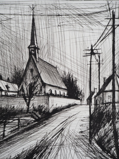 Bernard BUFFET : Villeneuve Saint-Georges, Gravure originale (photo de détail 6) - Crédit photo : Galerie Art.Paris
