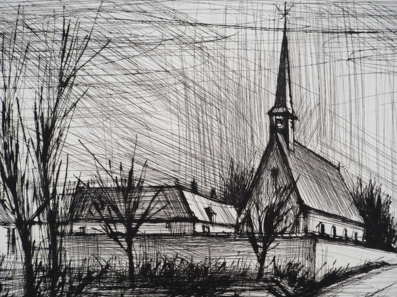 Bernard BUFFET : Villeneuve Saint-Georges, Gravure originale (photo de détail 7) - Crédit photo : Galerie Art.Paris