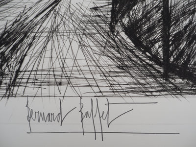 Bernard BUFFET : Villeneuve Saint-Georges, Gravure originale (photo de détail 2) - Crédit photo : Galerie Art.Paris