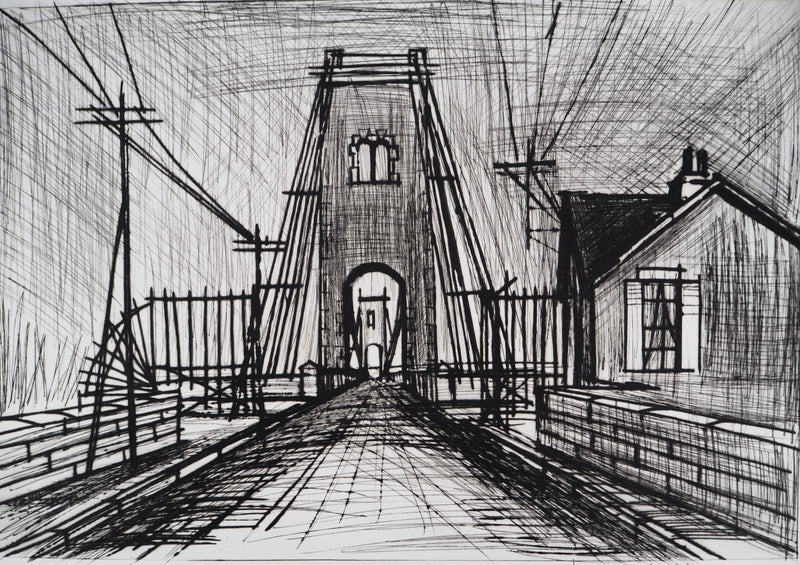 Bernard BUFFET : Pont sur le Blavet, Gravure originale (photo de détail 4) - Crédit photo : Galerie Art.Paris