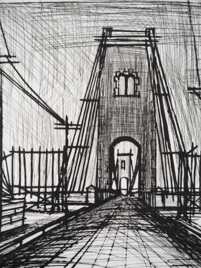Bernard BUFFET : Pont sur le Blavet, Gravure originale (photo de détail 6) - Crédit photo : Galerie Art.Paris