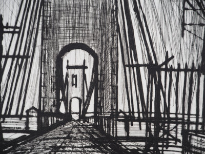 Bernard BUFFET : Pont sur le Blavet, Gravure originale (photo de détail 8) - Crédit photo : Galerie Art.Paris
