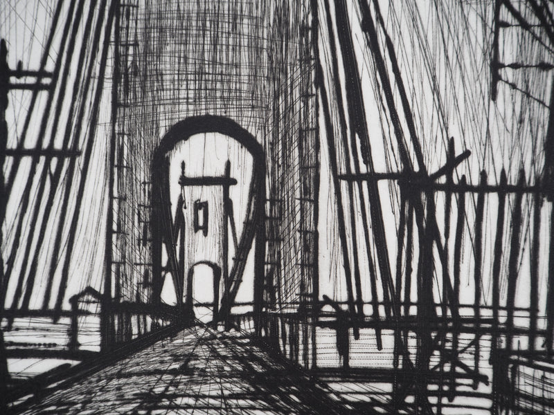 Bernard BUFFET : Pont sur le Blavet, Gravure originale (photo de détail 8) - Crédit photo : Galerie Art.Paris