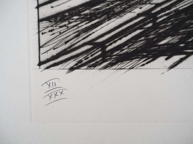 Bernard BUFFET : Pont sur le Blavet, Gravure originale (photo de détail 9) - Crédit photo : Galerie Art.Paris