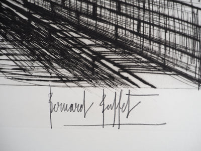 Bernard BUFFET : Pont sur le Blavet, Gravure originale (photo de détail 2) - Crédit photo : Galerie Art.Paris