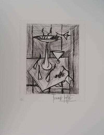 Bernard BUFFET : Nature morte au compotier, Gravure originale (photo de détail 3) - Crédit photo : Galerie Art.Paris