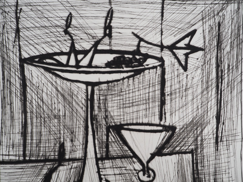 Bernard BUFFET : Nature morte au compotier, Gravure originale (photo de détail 4) - Crédit photo : Galerie Art.Paris
