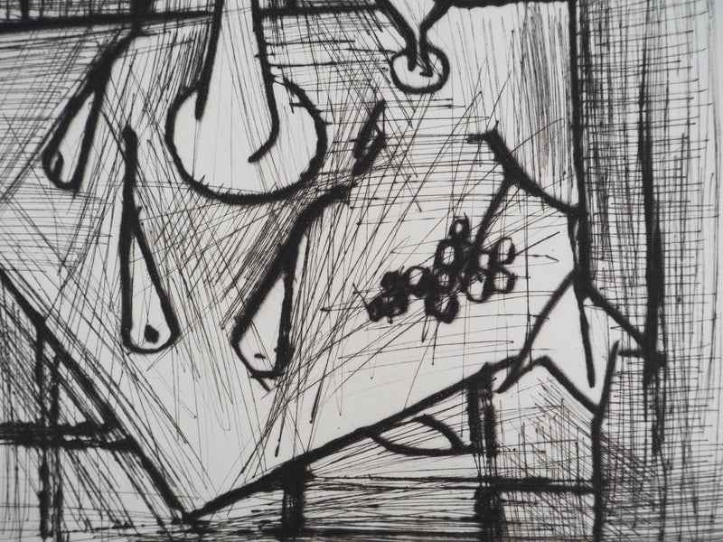 Bernard BUFFET : Nature morte au compotier, Gravure originale (photo de détail 5) - Crédit photo : Galerie Art.Paris