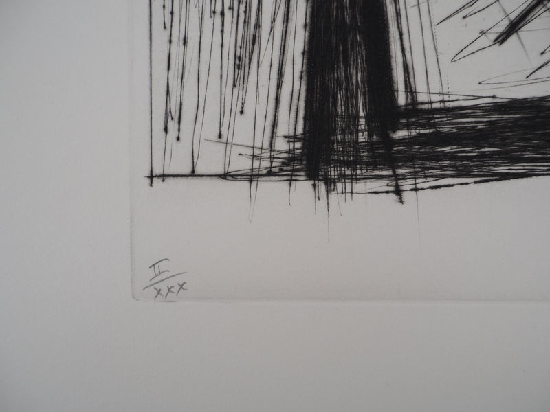 Bernard BUFFET : Nature morte aux instruments de musique, Gravure originale (photo de détail 7) - Crédit photo : Galerie Art.Paris