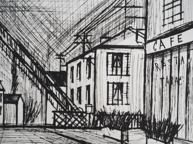 Bernard BUFFET : Le passage à niveau, Gravure originale (photo de détail 6) - Crédit photo : Galerie Art.Paris