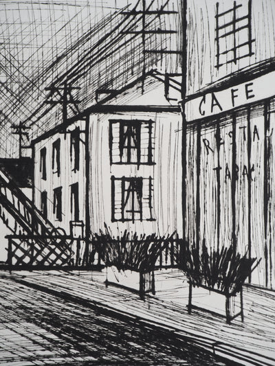 Bernard BUFFET : Le passage à niveau, Gravure originale (photo de détail 7) - Crédit photo : Galerie Art.Paris