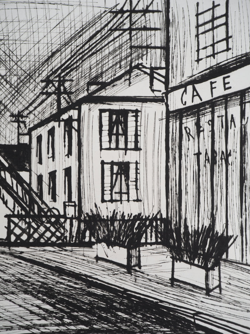 Bernard BUFFET : Le passage à niveau, Gravure originale (photo de détail 7) - Crédit photo : Galerie Art.Paris