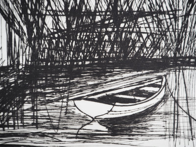 Bernard BUFFET : Maisons bretonnes, Gravure originale (photo de détail 6) - Crédit photo : Galerie Art.Paris