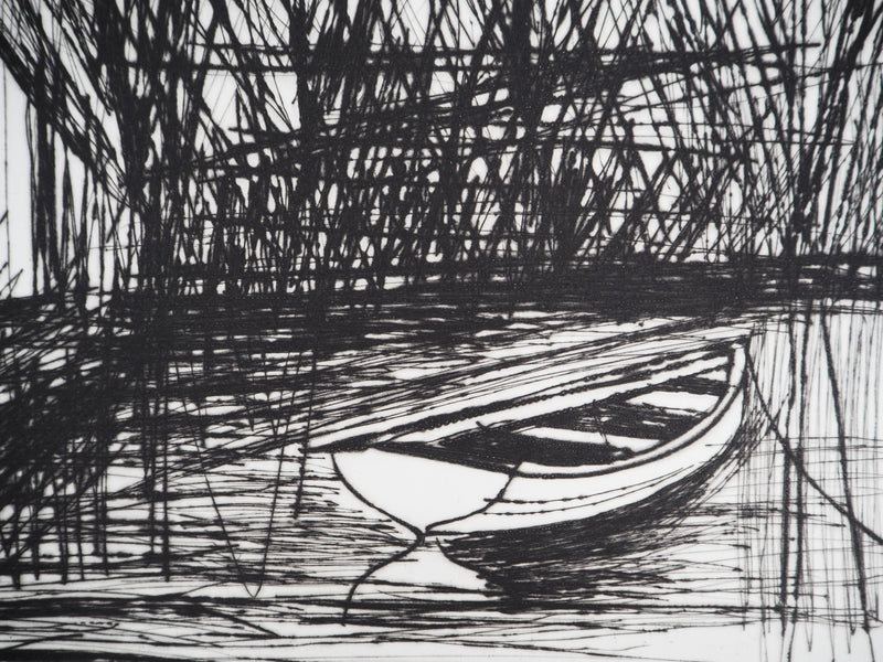 Bernard BUFFET : Maisons bretonnes, Gravure originale (photo de détail 6) - Crédit photo : Galerie Art.Paris