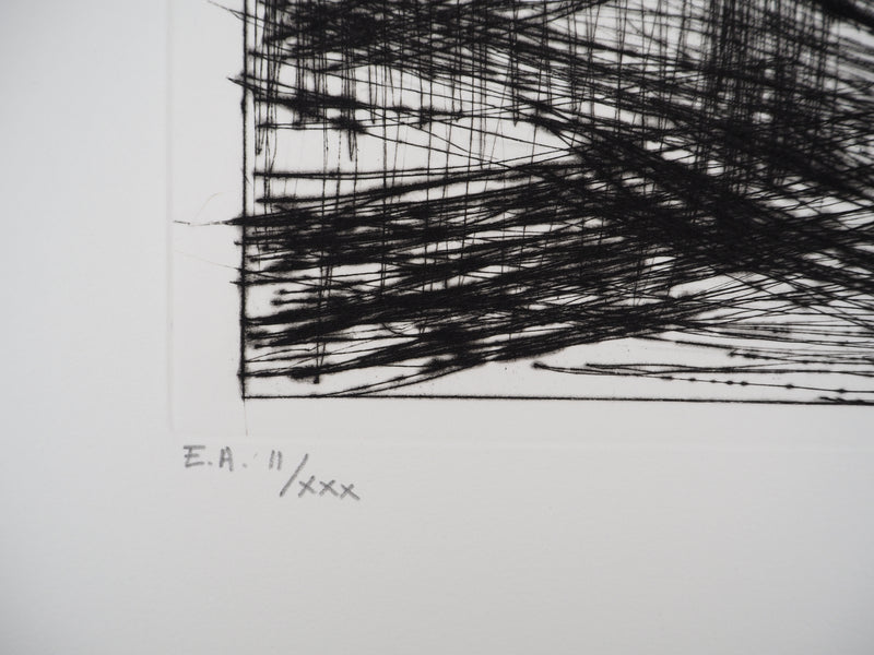 Bernard BUFFET : Les voiles noires, Gravure originale (photo de détail 8) - Crédit photo : Galerie Art.Paris
