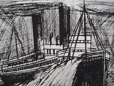 Bernard BUFFET : Le paquebot, Gravure originale (photo de détail 8) - Crédit photo : Galerie Art.Paris
