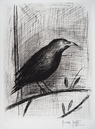 Bernard BUFFET : Le corbeau, Gravure originale (photo de détail 3) - Crédit photo : Galerie Art.Paris