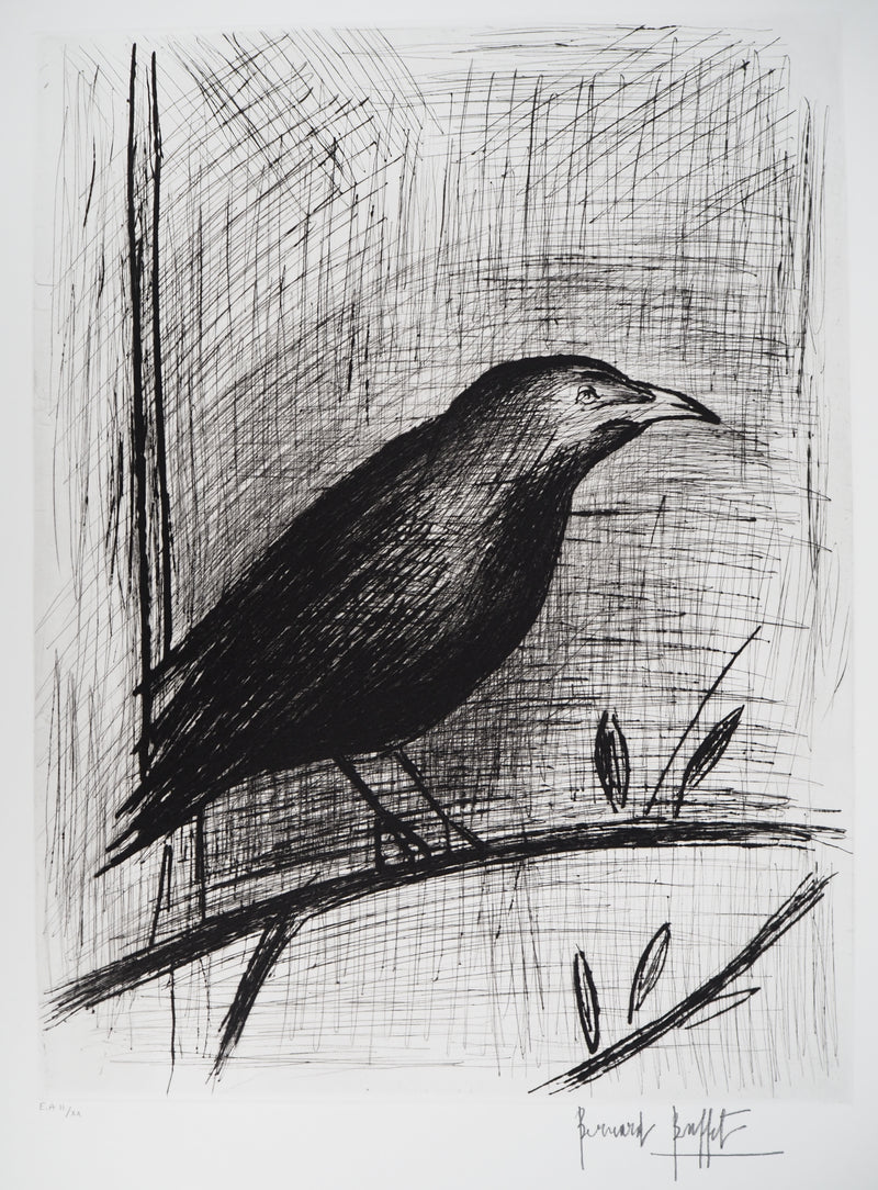 Bernard BUFFET : Le corbeau, Gravure originale (photo de détail 3) - Crédit photo : Galerie Art.Paris