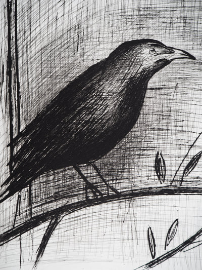 Bernard BUFFET : Le corbeau, Gravure originale (photo de détail 5) - Crédit photo : Galerie Art.Paris