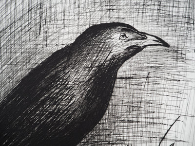Bernard BUFFET : Le corbeau, Gravure originale (photo de détail 6) - Crédit photo : Galerie Art.Paris