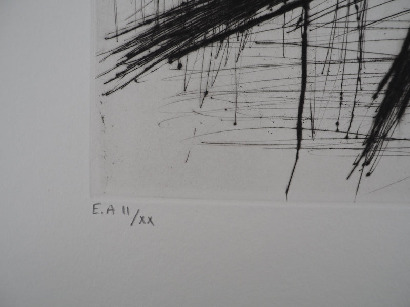 Bernard BUFFET : Le corbeau, Gravure originale (photo de détail 8) - Crédit photo : Galerie Art.Paris