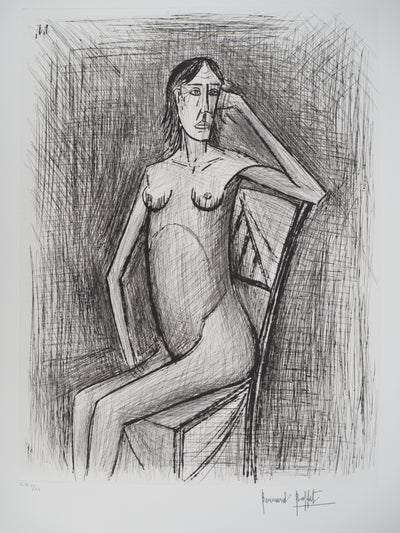 Bernard BUFFET : Nu féminin, Gravure originale (vue générale) - Crédit photo : Galerie Art.Paris
