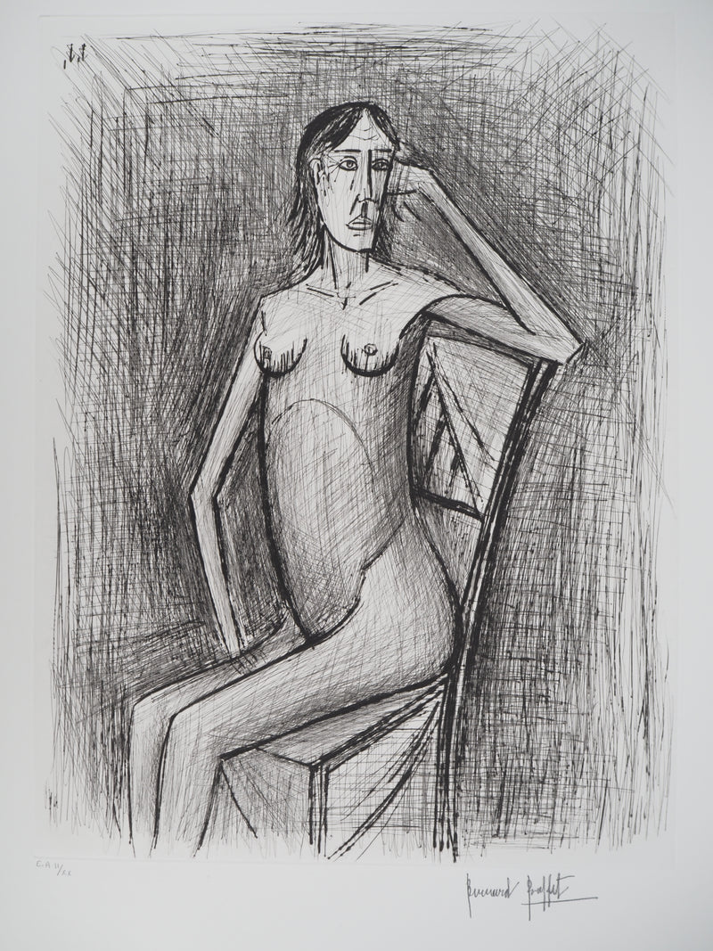 Bernard BUFFET : Nu féminin, Gravure originale (vue générale) - Crédit photo : Galerie Art.Paris