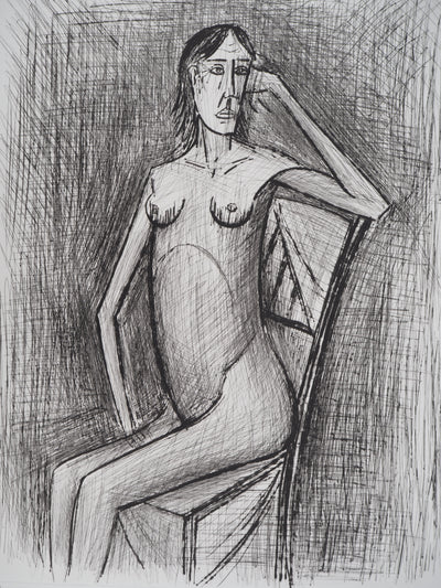 Bernard BUFFET : Nu féminin, Gravure originale (photo de détail 3) - Crédit photo : Galerie Art.Paris