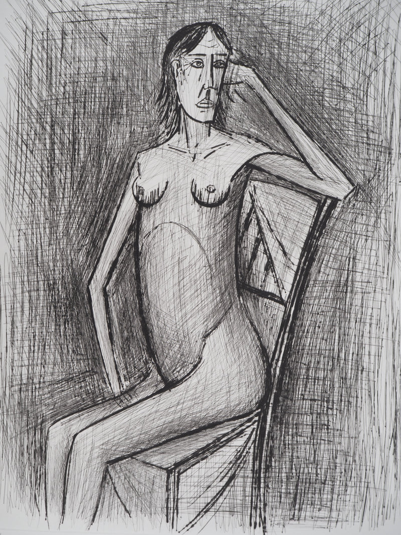 Bernard BUFFET : Nu féminin, Gravure originale (photo de détail 3) - Crédit photo : Galerie Art.Paris