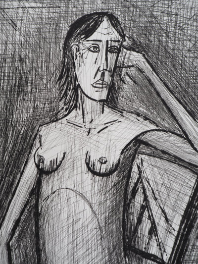 Bernard BUFFET : Nu féminin, Gravure originale (photo de détail 4) - Crédit photo : Galerie Art.Paris