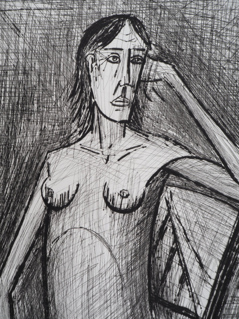 Bernard BUFFET : Nu féminin, Gravure originale (photo de détail 4) - Crédit photo : Galerie Art.Paris