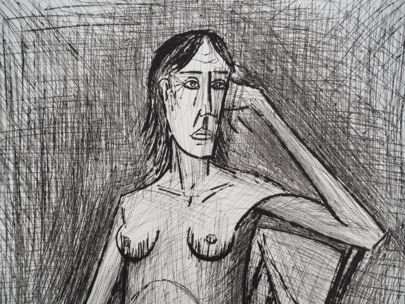 Bernard BUFFET : Nu féminin, Gravure originale (photo de détail 6) - Crédit photo : Galerie Art.Paris