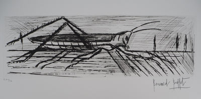 Bernard BUFFET : La sauterelle, Gravure originale (photo de détail 3) - Crédit photo : Galerie Art.Paris