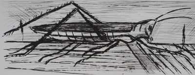 Bernard BUFFET : La sauterelle, Gravure originale (photo de détail 4) - Crédit photo : Galerie Art.Paris