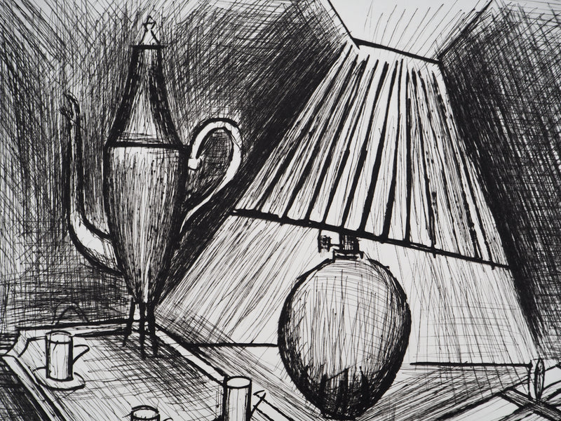 Bernard BUFFET : Nature morte à la lampe, Gravure originale (photo de détail 5) - Crédit photo : Galerie Art.Paris