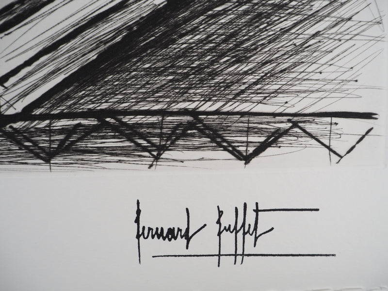 Bernard BUFFET : Nature morte à la lampe, Gravure originale (photo de détail 2) - Crédit photo : Galerie Art.Paris