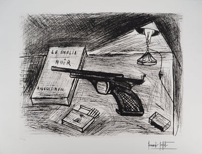 Bernard BUFFET : Le Dahlia noir, Gravure originale (vue générale) - Crédit photo : Galerie Art.Paris