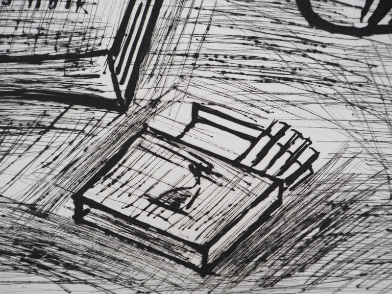 Bernard BUFFET : Le Dahlia noir, Gravure originale (photo de détail 6) - Crédit photo : Galerie Art.Paris