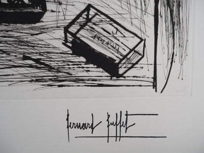 Bernard BUFFET : Le Dahlia noir, Gravure originale (photo de détail 2) - Crédit photo : Galerie Art.Paris
