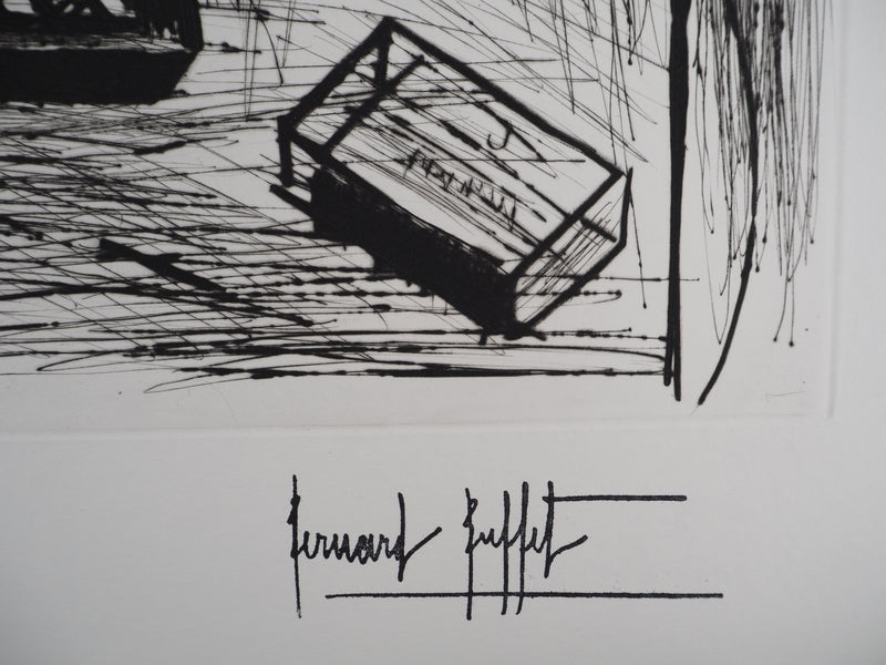 Bernard BUFFET : Le Dahlia noir, Gravure originale (photo de détail 2) - Crédit photo : Galerie Art.Paris