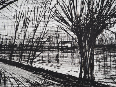 Bernard BUFFET : L'ombre des branches, Gravure originale (photo de détail 4) - Crédit photo : Galerie Art.Paris