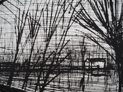 Bernard BUFFET : L'ombre des branches, Gravure originale (photo de détail 5) - Crédit photo : Galerie Art.Paris