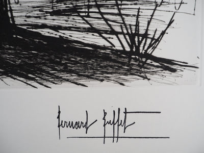 Bernard BUFFET : L'ombre des branches, Gravure originale (photo de détail 2) - Crédit photo : Galerie Art.Paris