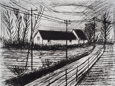Bernard BUFFET : La demeure paisible, Gravure originale (photo de détail 3) - Crédit photo : Galerie Art.Paris