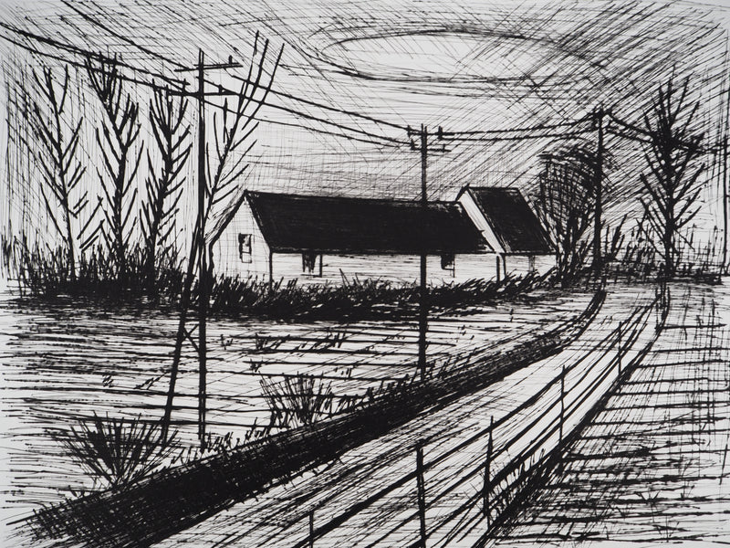 Bernard BUFFET : La demeure paisible, Gravure originale (photo de détail 3) - Crédit photo : Galerie Art.Paris
