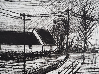 Bernard BUFFET : La demeure paisible, Gravure originale (photo de détail 5) - Crédit photo : Galerie Art.Paris