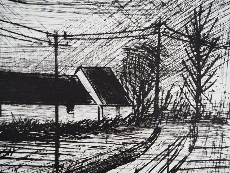 Bernard BUFFET : La demeure paisible, Gravure originale (photo de détail 5) - Crédit photo : Galerie Art.Paris